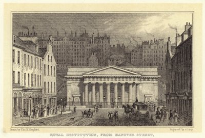 Royal Institution, from Hanover Street by Thomas Hosmer (after) Shepherd