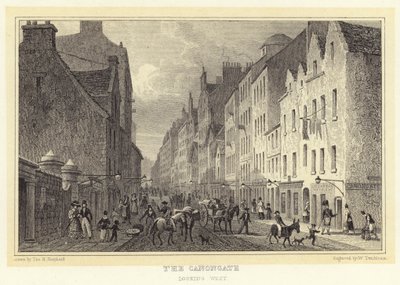 The Canongate, Looking West by Thomas Hosmer (after) Shepherd