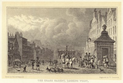 The Grass Market, Looking West by Thomas Hosmer (after) Shepherd