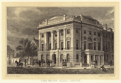 The Town Hall, Leith by Thomas Hosmer (after) Shepherd