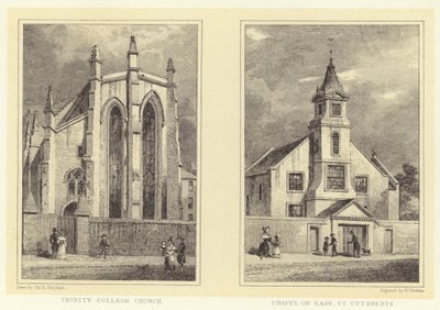 Trinity College Church; Chapel of Ease, St Cuthberts by Thomas Hosmer (after) Shepherd
