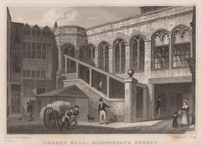 Crosby Hall, Bishopsgate Street, London by Thomas Hosmer Shepherd