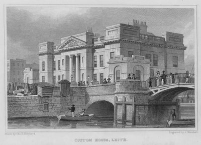 Custom House, Leith by Thomas Hosmer Shepherd