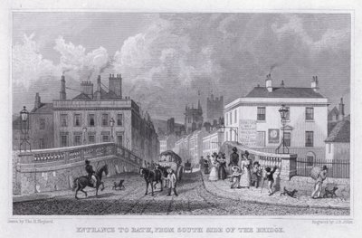 Entrance to Bath, from South Side of the Bridge by Thomas Hosmer Shepherd