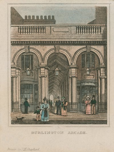 Exterior view of Burlington Arcade by Thomas Hosmer Shepherd