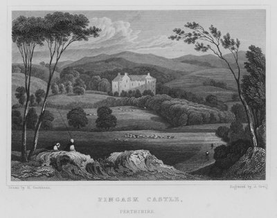 Fingask Castle, Perthshire by Thomas Hosmer Shepherd