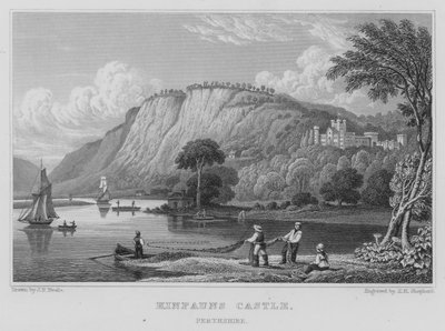 Kinfauns Castle, Perthshire (engraving) by Thomas Hosmer Shepherd