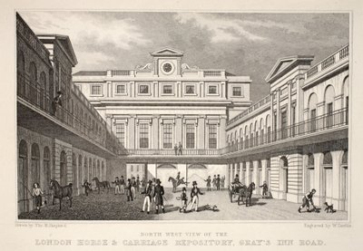 N.W. View of the London Horse and Carriage Repository, Gray