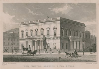 New United Service Club House, London by Thomas Hosmer Shepherd