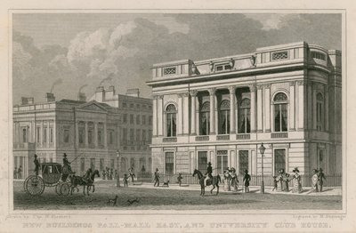 New buildings Pall Mall East and University Club House by Thomas Hosmer Shepherd