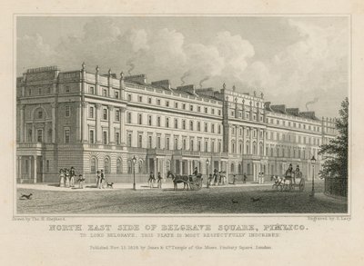 North East Side of Belgrave Square, Pimlico by Thomas Hosmer Shepherd