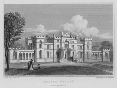 Rossie Castle, Forfarshire by Thomas Hosmer Shepherd