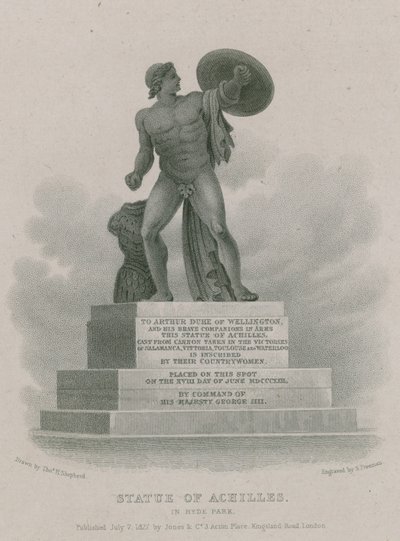 Statue of Achilles in Hyde Park, London by Thomas Hosmer Shepherd