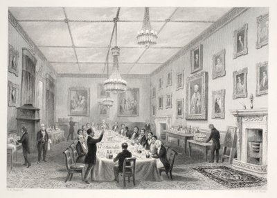 Thatched-House, from London Interiors with their Costumes and Ceremonies pub. Joseph Mead, London by Thomas Hosmer Shepherd