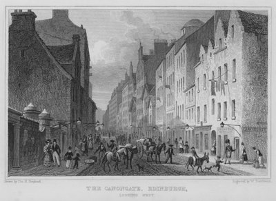 The Canongate, Edinburgh, looking West by Thomas Hosmer Shepherd