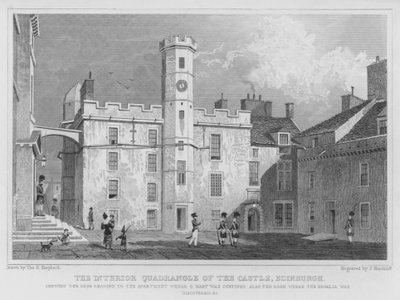 The Interior Quadrangle of the Castle, Edinburgh by Thomas Hosmer Shepherd