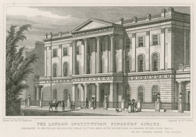 The London Institution, Finsbury Circus by Thomas Hosmer Shepherd