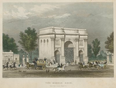 The Marble Arch, Hyde Park Corner, London by Thomas Hosmer Shepherd