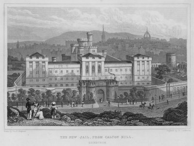 The New Jail, from Calton Hill, Edinburgh by Thomas Hosmer Shepherd