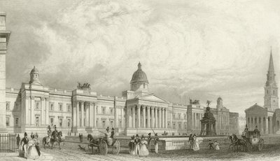 The New National Gallery, Trafalgar Square, London by Thomas Hosmer Shepherd