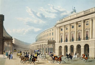 The Quadrant, Regent Street, from Piccadilly Circus, published by Ackermann, c.1835-50 by Thomas Hosmer Shepherd