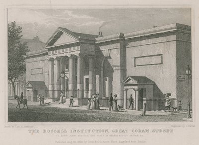 The Russell Institution, Great Coram Street, London by Thomas Hosmer Shepherd