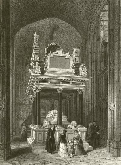 Tomb of Queen Elizabeth by Thomas Hosmer Shepherd