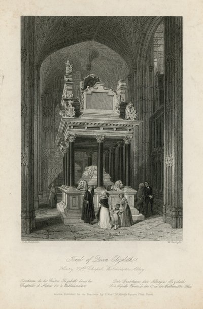 Tomb of Queen Elizabeth I by Thomas Hosmer Shepherd