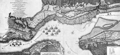 A Correct Plan of the environs of Quebec and of the battle fought on 13th September, 1759 by Thomas Jefferys