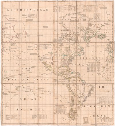 A Map of Atlantic-Pacific by Thomas Jefferys