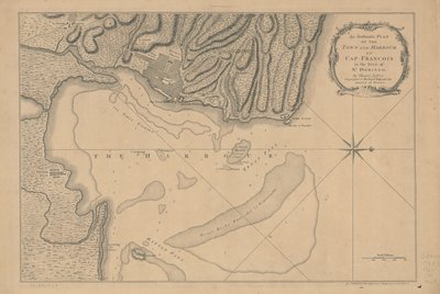 An Authentic Plan of the Town and Harbour of Cap-François in the Isle of St. Domingo by Thomas Jefferys
