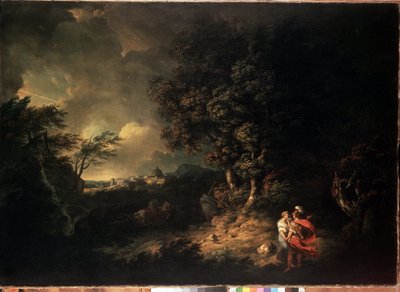 Landscape with Aeneas and Dido by Thomas Jones