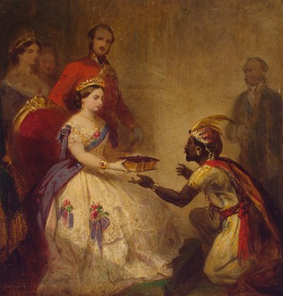 Queen Victoria Giving the Bible to an African Chief (The Secret of England