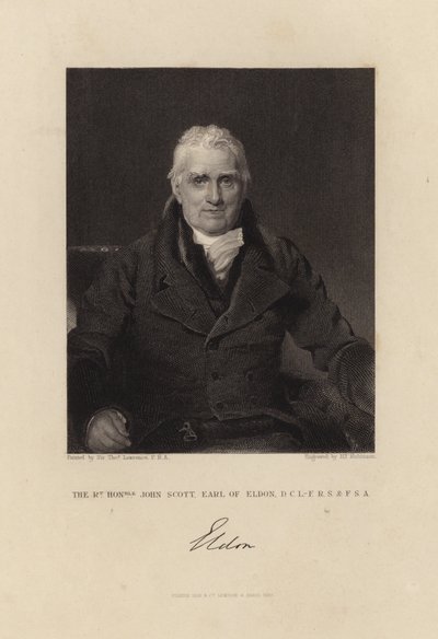 The Right Honourable John Scott Earl of Eldon by Thomas Lawrence