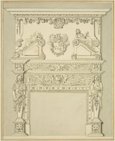 Chimneypiece in house in Lewin