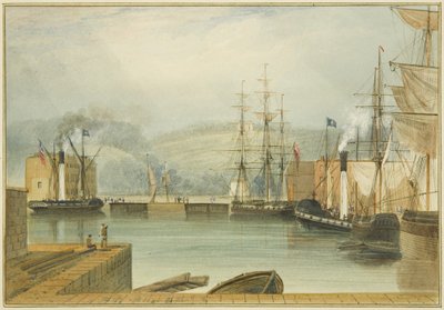 Cumberland Basin, with the paddle steamers 