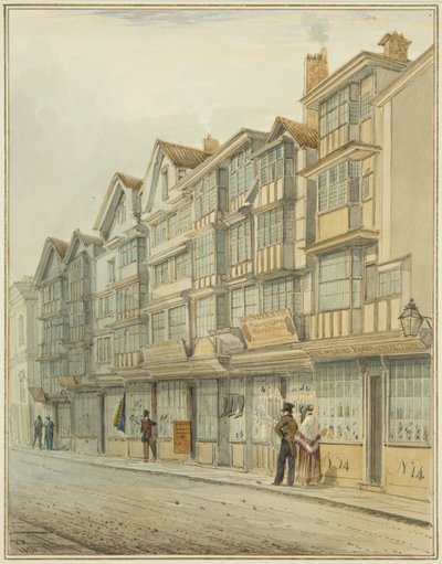 Looking up Broad Street by Thomas Leeson the Elder Rowbotham