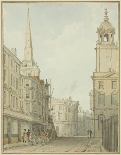 Part of Corn Street and Wine Street by Thomas Leeson the Elder Rowbotham
