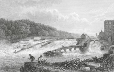 The Coleraine Salmon Leap, Co Londonderry by Thomas Mann (after) Baynes
