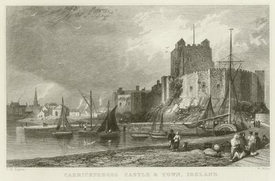 Carrickfergus Castle and Town by Thomas Mann Baynes