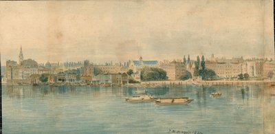Panorama of River Thames, North Side, in 13 Parts by Thomas Mann Baynes