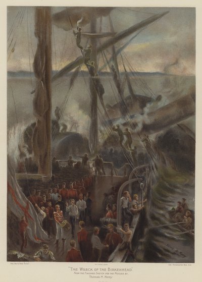 The Wreck of the Birkenhead by Thomas Marie Madawaska Hemy