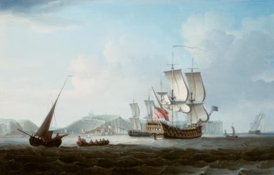 A Two Decker and Other Shipping off Dover by Thomas Mellish