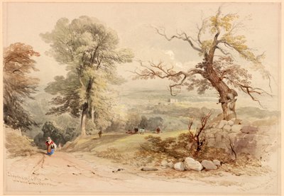 Chip Chase Castle from near Simonburn by Thomas Miles II Richardson