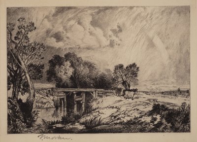 A Rustic Bridge by Thomas Moran