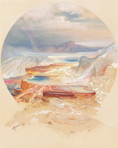Minerva Terrace, Yellowstone by Thomas Moran