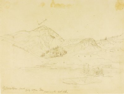 Yellowstone Park, Mammoth Hot Springs by Thomas Moran
