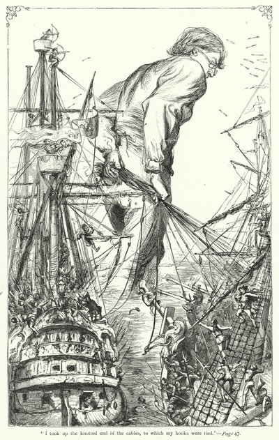 Illustration for Gulliver’s Travels by Jonathan Swift by Thomas Morten