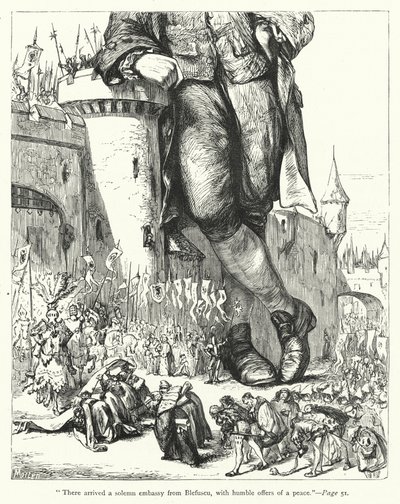 Illustration for Gulliver’s Travels by Jonathan Swift by Thomas Morten