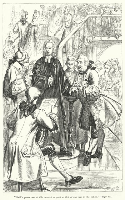 Illustration for life of Jonathan Swift by Thomas Morten